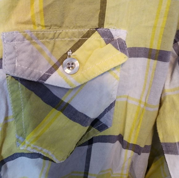 Half Button Plaid Shirt - Picture 3 of 5